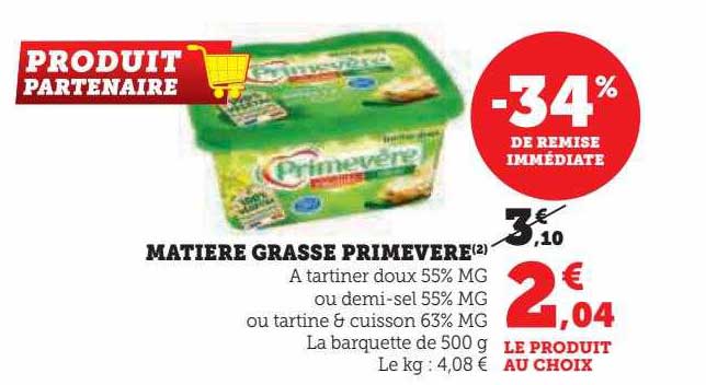 matière grasse primevère