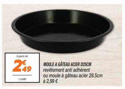 moule à gâteau acier d25 cm