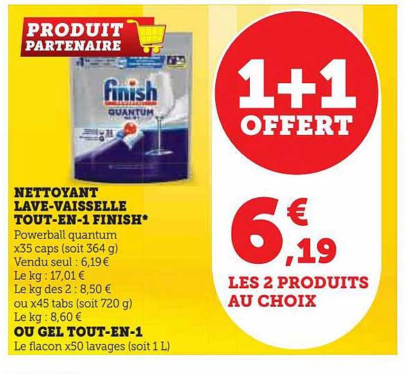nettoyant lave-vaisselle tout-en-1 finish
