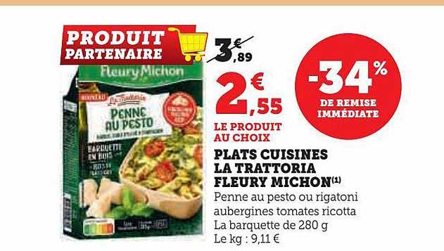 plats cuisinés la trattoria fleury michon