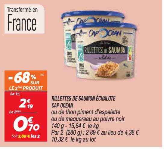Rillettes De Saumon échalote Cap Océan