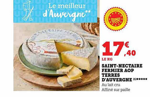 saint-nectaire fermier aop terres d'auvergne