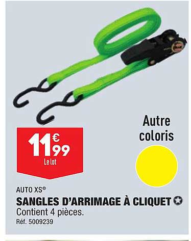 sangles d'arrimage à cliquet auto xs