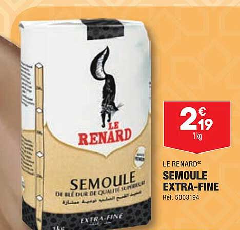 semoule extra-fine le renard