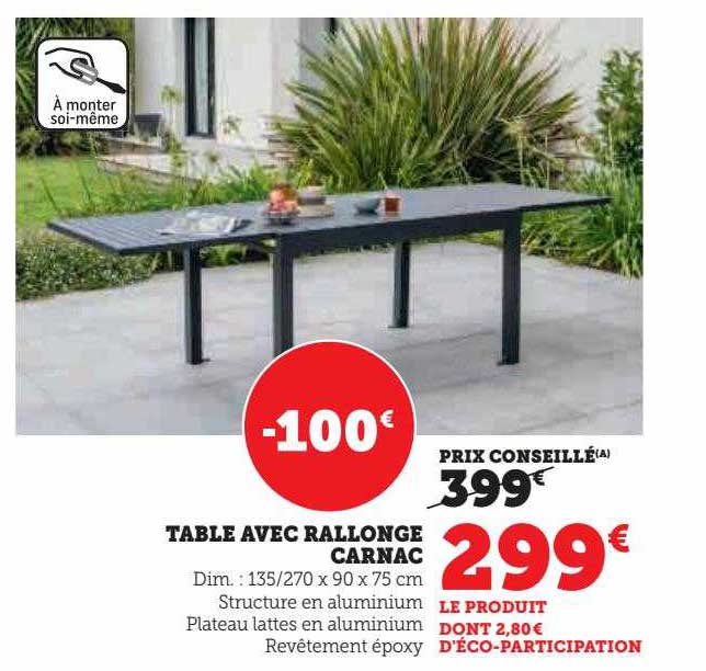 Table Avec Rallonge Carnac