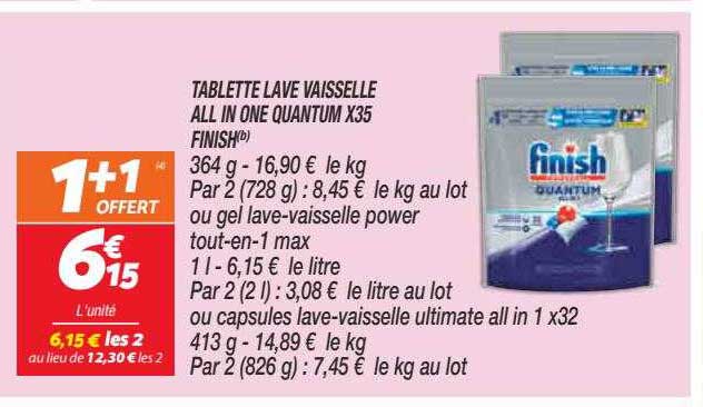 tablette lave vaisselle all in one quantum x35 finish