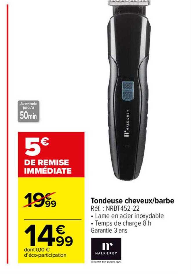 tondeuse cheveux-barbe nalk & rey