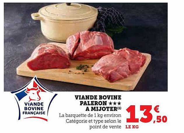 viande bovine paleron***à mijoter
