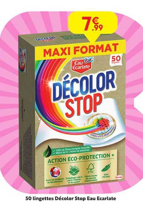 50 lingettes décolor stop eau écarlate