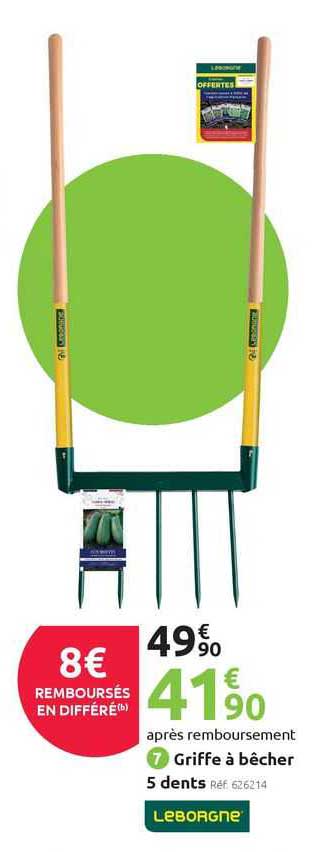 griffe à bêcher 5 dents leborgne