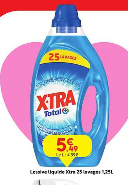 lessive liquide xtra 25 lavages 1,25 l