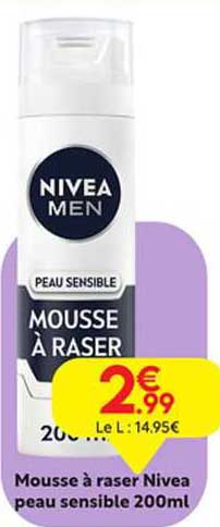 mousse à raser nivea peau sensible 200 ml