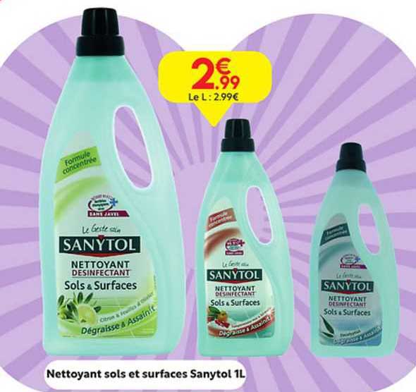 Nettoyant Sols Et Surfaces Sanytol 1 L