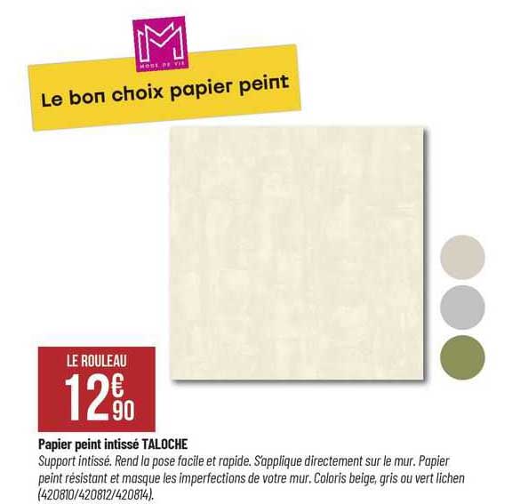 Papier Peint Intissé Taloche