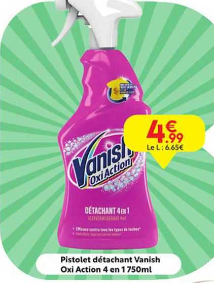 Pistolet Détachant Vanish Oxi Action 4 En 1 750 Ml