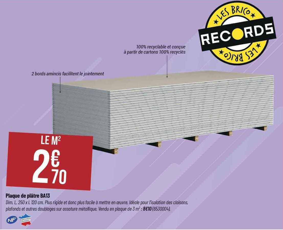 Plaque De Plâtre Ba13