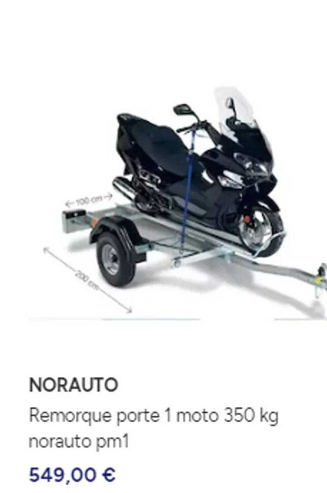 Remorque Porte 1 Moto 350 Kg Norauto Pm1