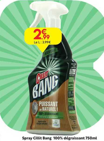 spray cillit bang 100% dégraissant 750 ml