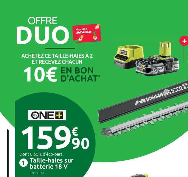 taille-haies sur batterie 18 v ryobi one+
