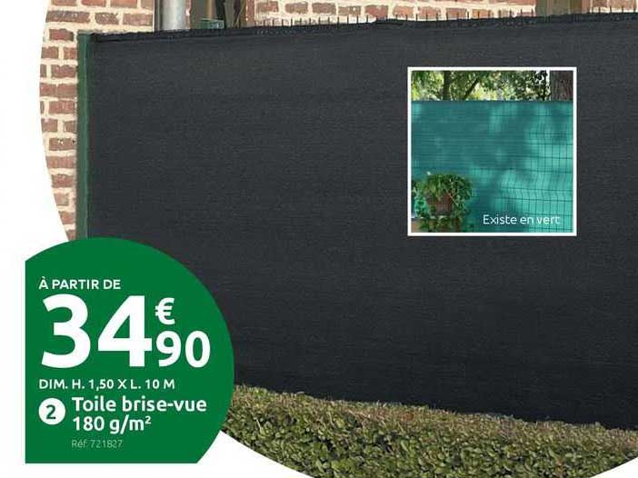 toile brise-vue 180 g/m²