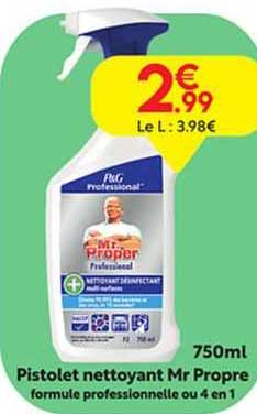 750ml pistolet nettoyant mr propre