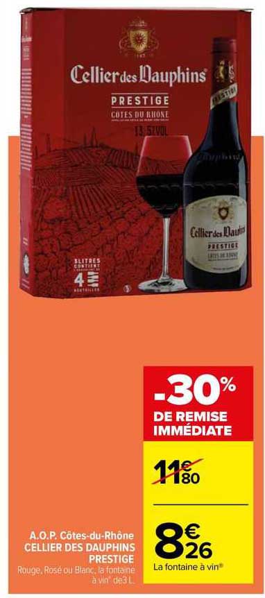 a.o.p. côtes-du-rhône cellier des dauphiens prestige