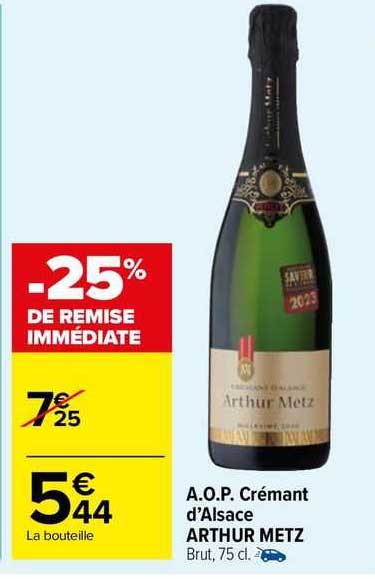 a.o.p. crémant d'alsace arthur metz
