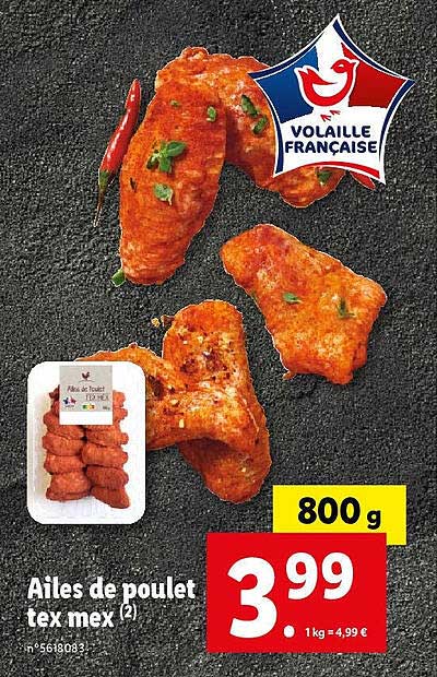 ailes de poulet tex mex