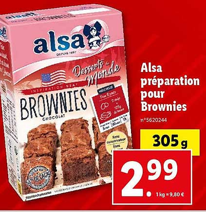 Alsa Préparation Pour Brownies