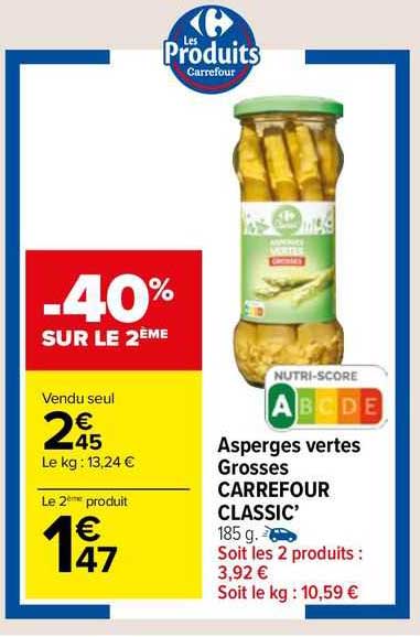 asperges vertes grosses carrefour classic'
