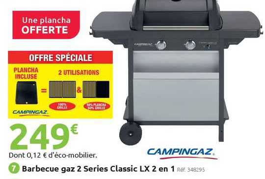 barbecue gaz 2 séries classic lx 2 en 1 campingaz