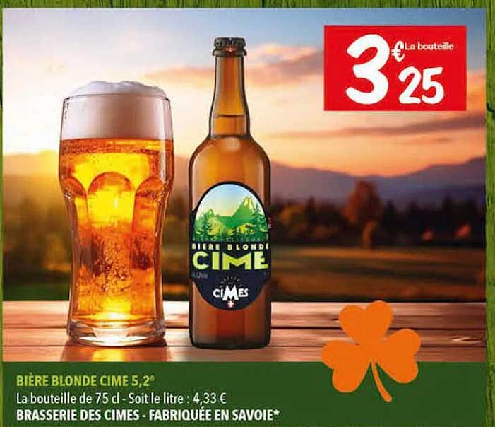 bière blonde cime 5,2°