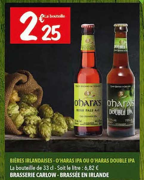 bière irlandaises - o'haras ipa ou o'haras double ipa