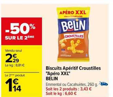 Biscuits Apéritif Croustilles "apéro Xxl" Belin