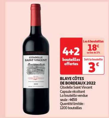 blaye côtes de bordeaux 2022 gitadelle saint vincent