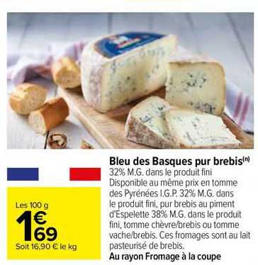 bleu des basques pur brebis