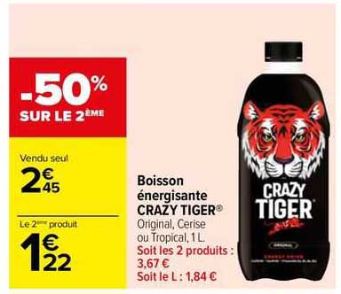 boisson énergisante crazy tiger