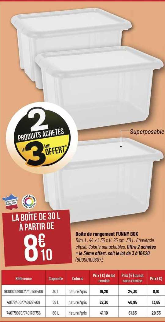 boîte de rangement funny box