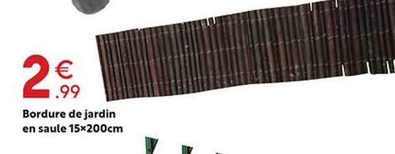bordure de jardin en saule 15 x 200 cm