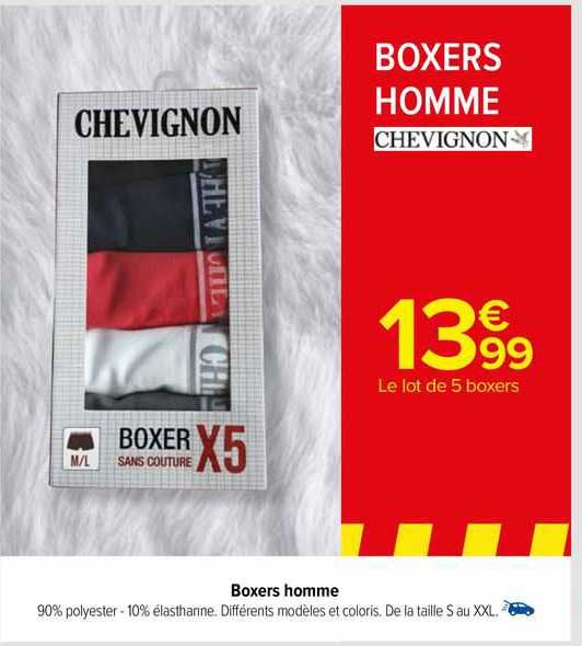 boxers homme chevignon