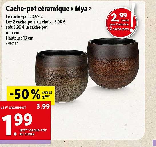 cache-pot céramique «mya»