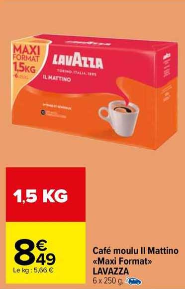 café moulu II mattino "maxi format" lavazza