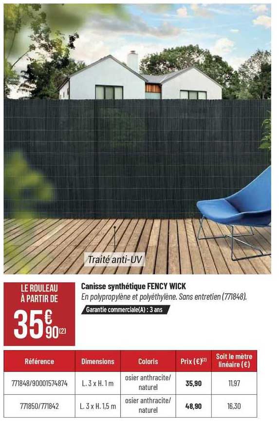 canisse synthétique fency wick