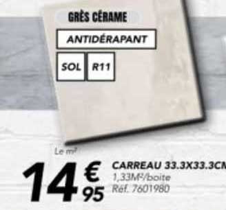 carreau 33.3 x 33.3 cm