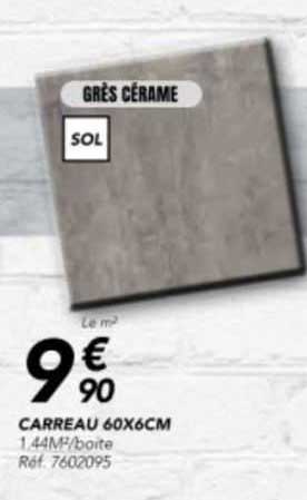 carreau 60 x 6 cm