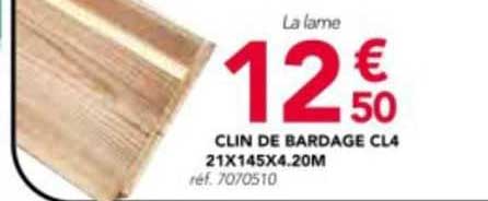 clin de bardage cl4 21 x 145 x 4.20 m