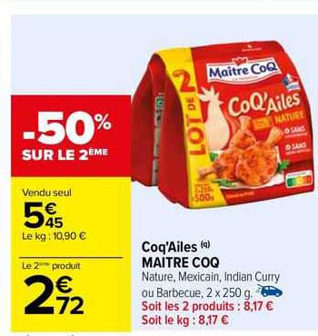 coq'ailes maître coq