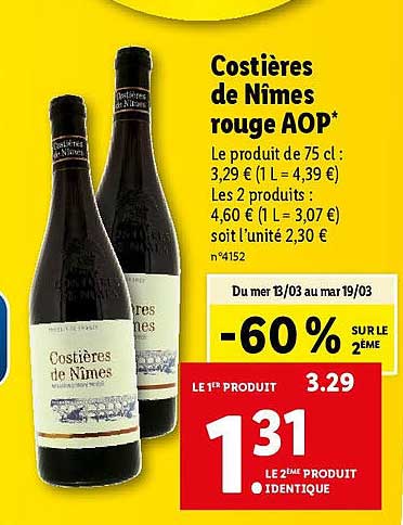 costières de nîmes rouge aop