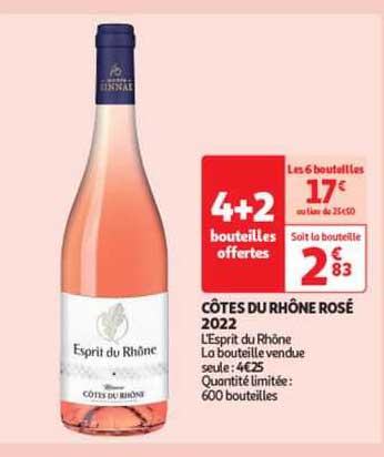 côtes du rhône rosé 2022 l'esprit du rhône