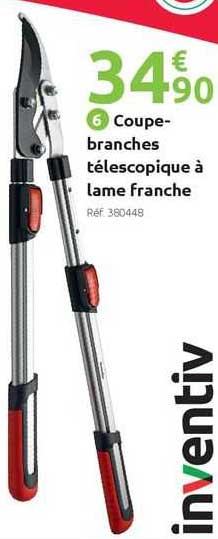 coupe-branches télescopique à lame franche inventiv